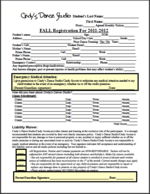 Fall Registration Form